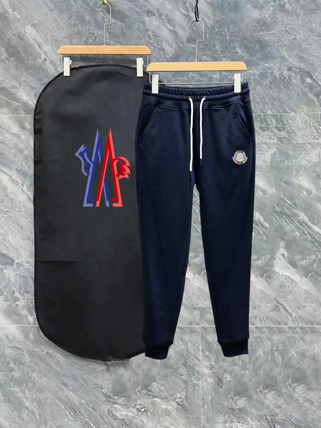 ✨Moncler Logo Factory 380g Black White ：Black Gray Size S-XL